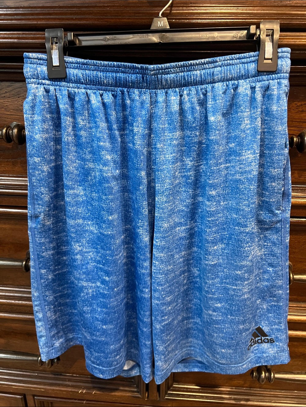 adidas Men’s Heathered Royal Blue Athletic Shorts